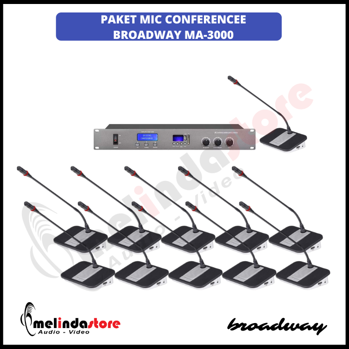 Mic Kabel Conference Broadway MA-3000 - 11 Mic